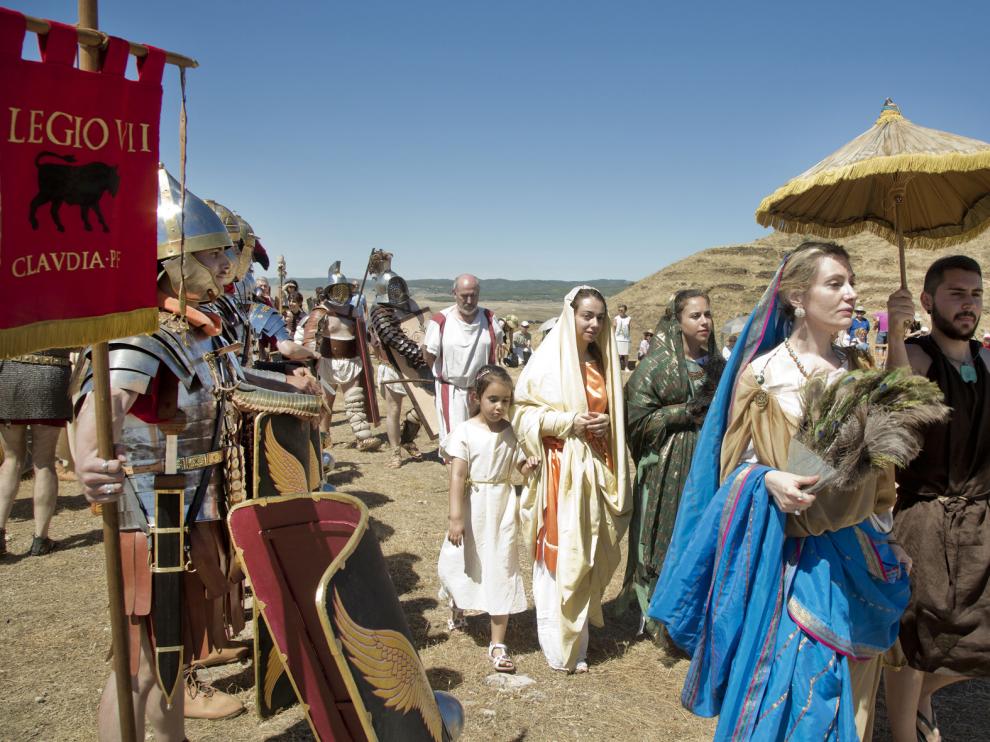 Recreación de escenas romanas durante la primera edición de Bilbilis Renascentis.