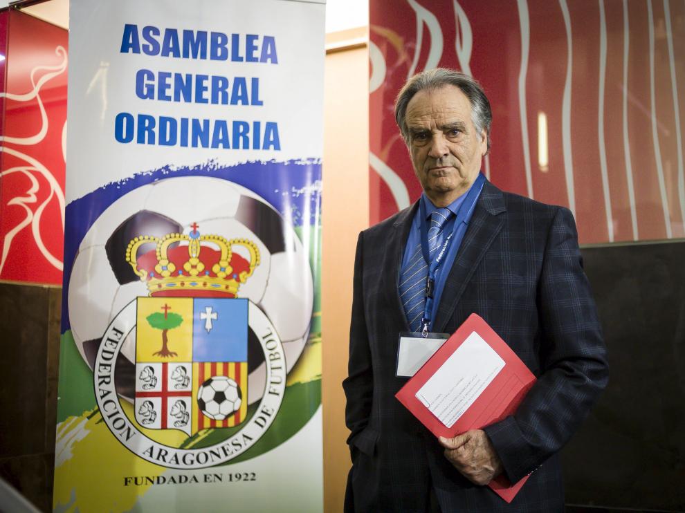 Óscar Fle, presidente de la Federación Aragonesa de Fútbol.