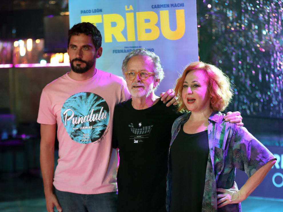 De izquierda a derecha, Paco León, Fernando Colomo y Carmen Machi
