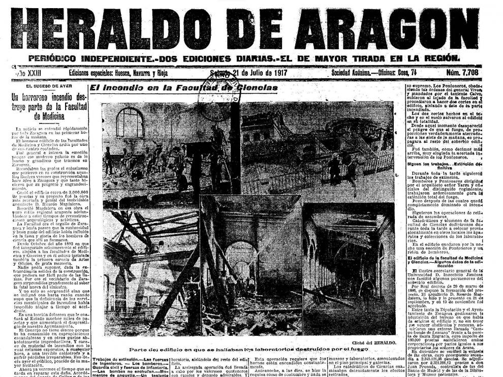 El incendio conmocionó a los zaragozanos.