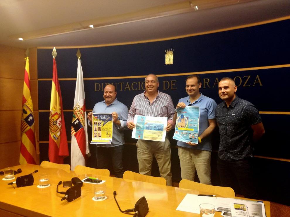Presentación del "I Congreso de Fútbol Comarca de las Cinco Villas en la Diputación Provincial de Zaragoza.