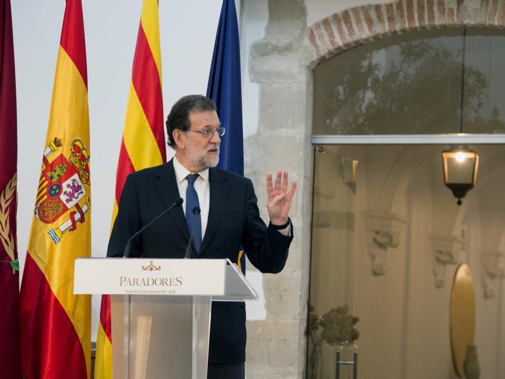 El presidente del Gobierno ha sistido este jueves a la inauguración del Parador Nacional de Lérida.