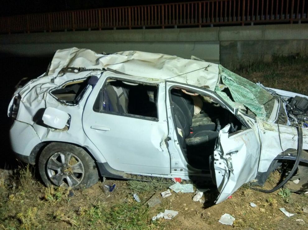 Estado en el que quedó el vehículo tras el accidente.