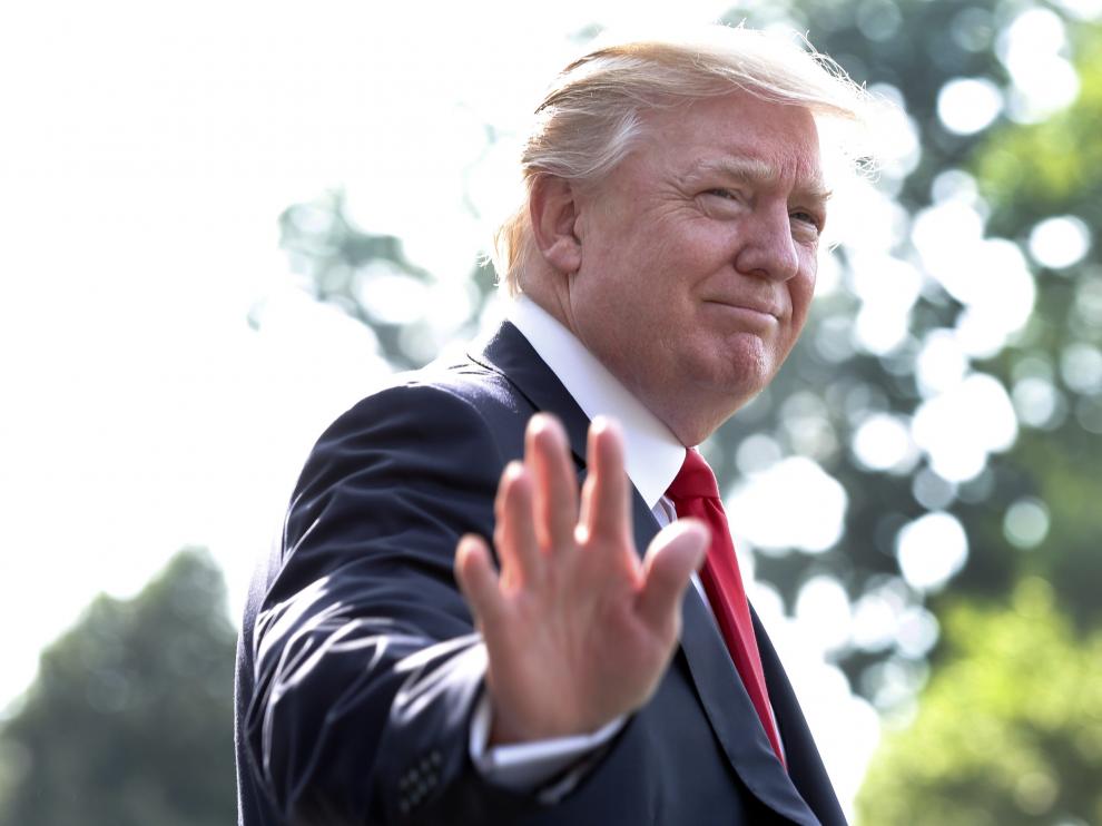 Donald Trump este sábado en la Casa Blanca.