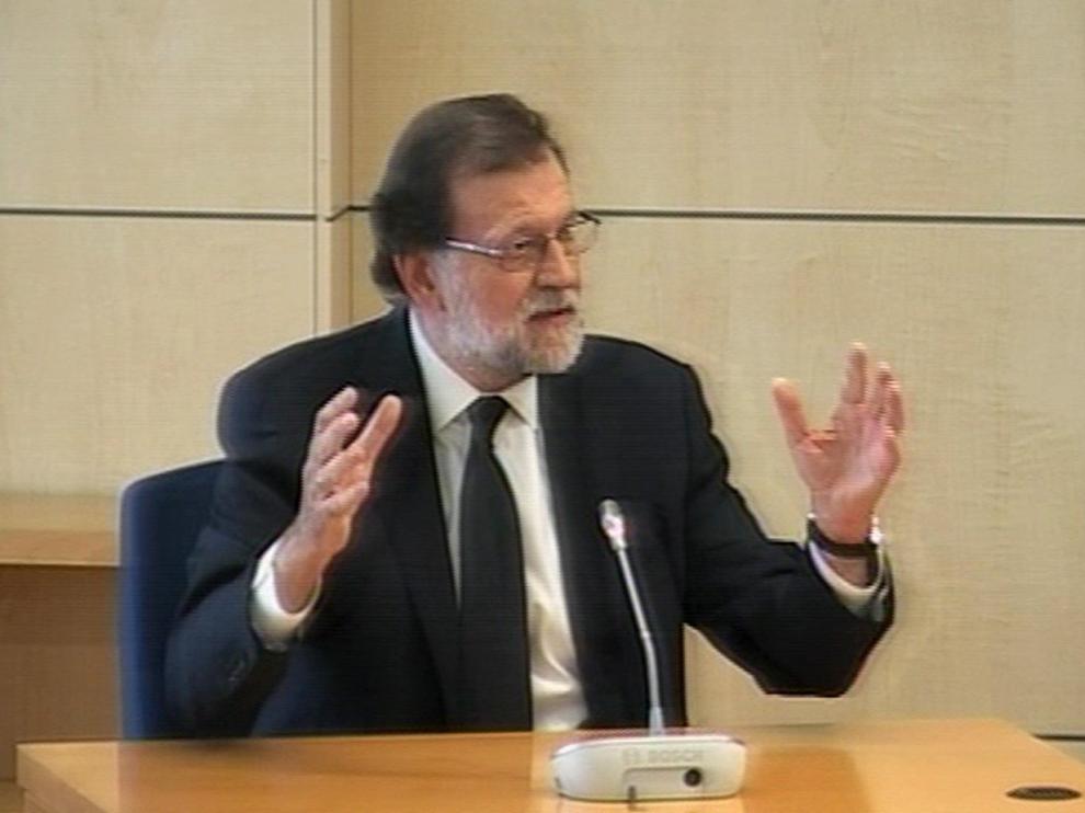 Rajoy declarando en la Audiencia Nacional.