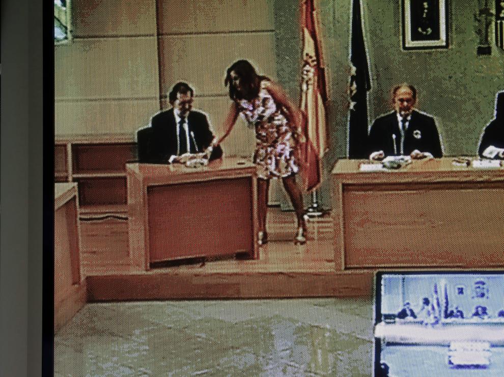 Rajoy declarando en la Audiencia Nacional.