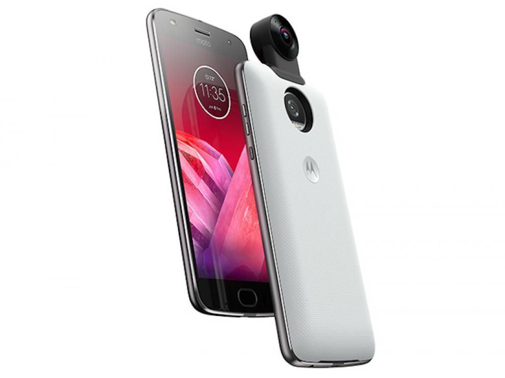 El Moto Z2 Force con el mod de cámara 360