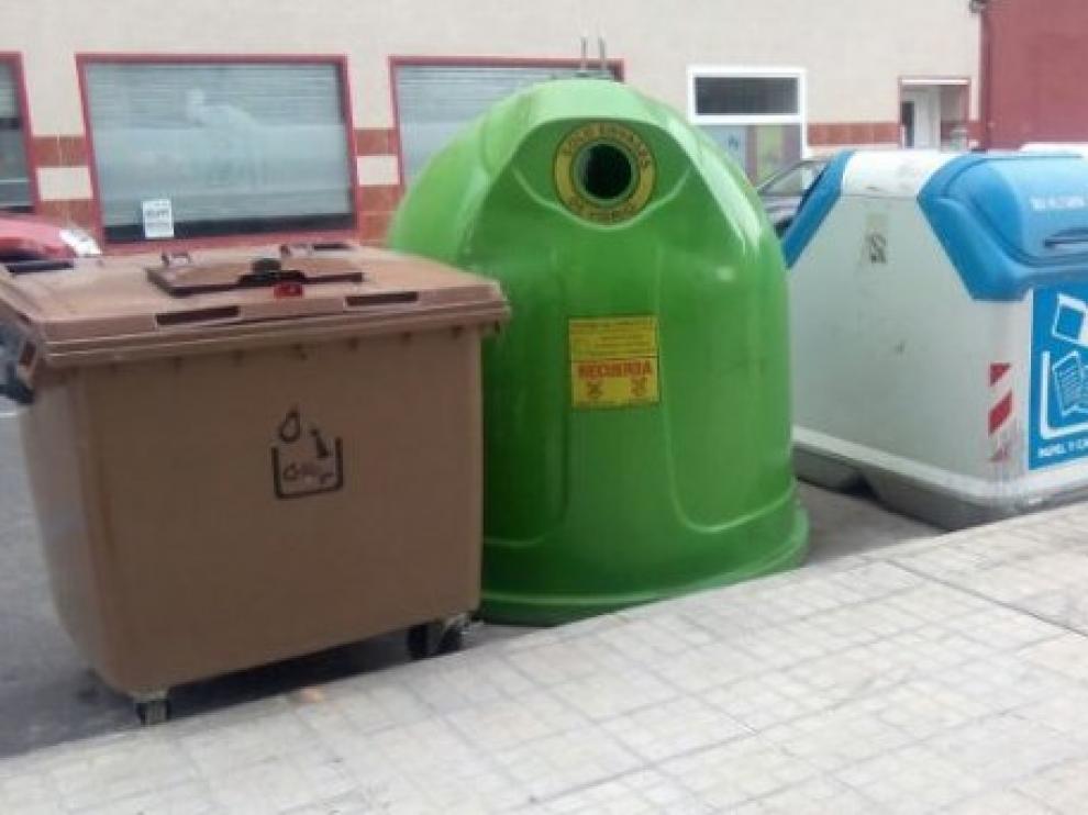 Contenedores de reciclaje en Huesca
