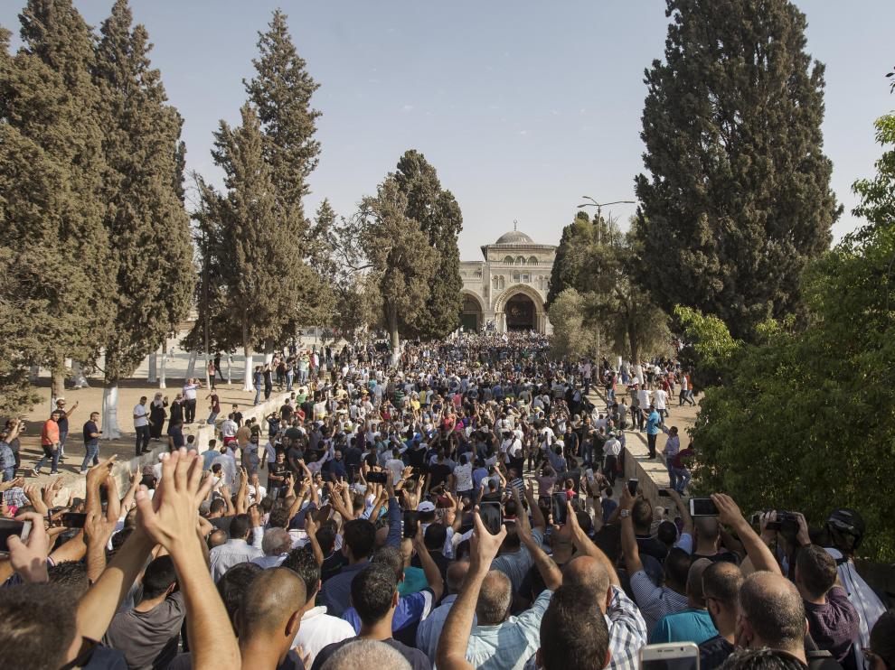 Protestas en la explanada de las mezquitas