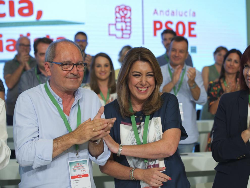 Susana Díaz ha sacado adelante este sábado su informe de gestión en el XIII Congreso Regional del partido.