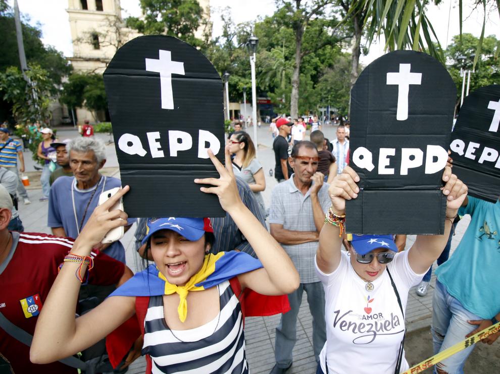 Protestas en Venezuela por la celebración de los comicios a la Asamble Nacional Constituyente.