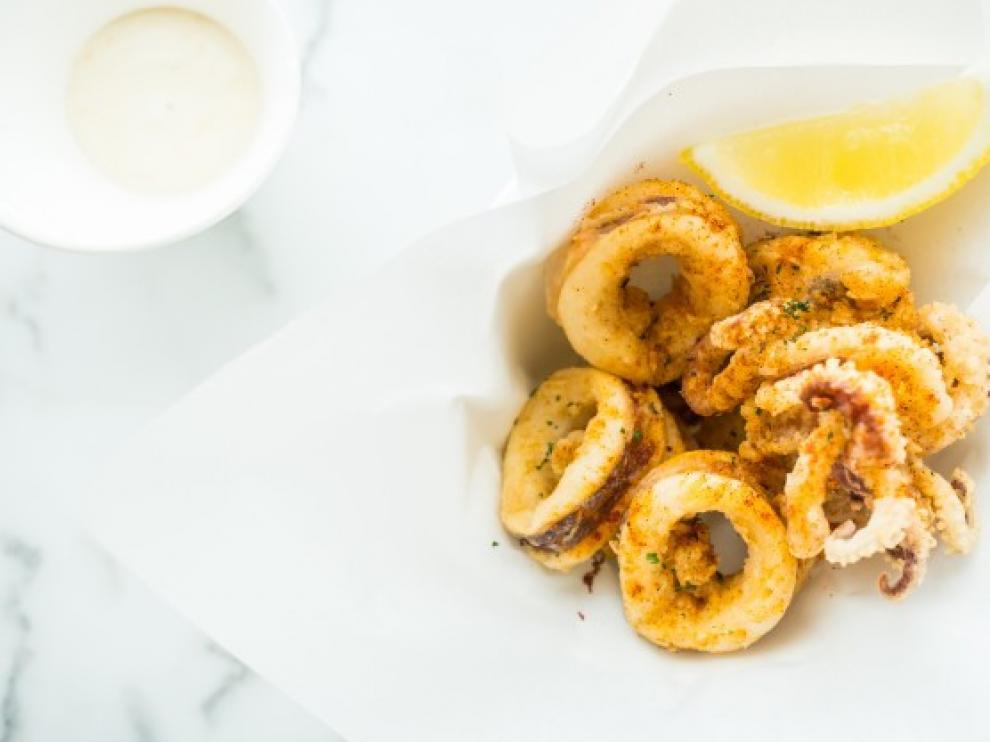 Una ración de calamares a la romana.