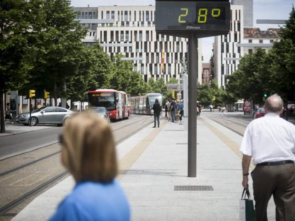 Se esperan máximas en Zaragoza de 28 grados.