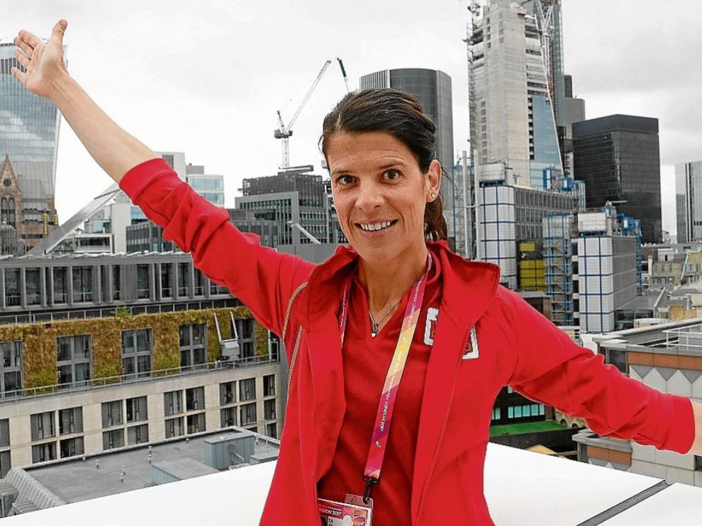 Ruth Beitia, en Londres.