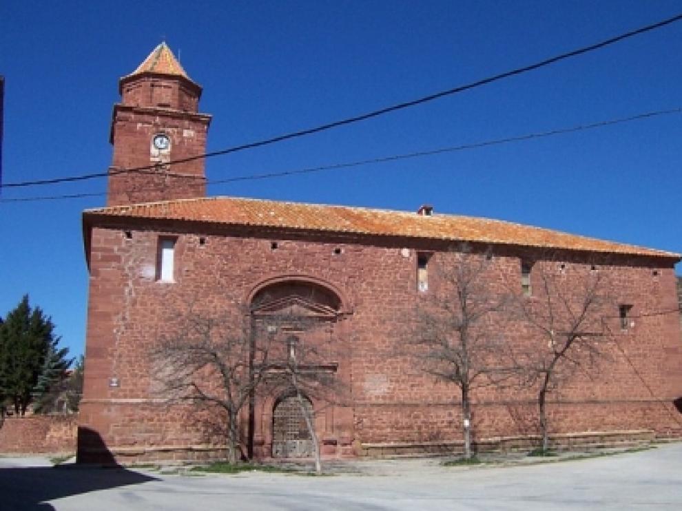 La iglesia de Santa Catalina de Ródenas, cuya construcción data del siglo XVI y está declarada Bien de Interés Cultural.