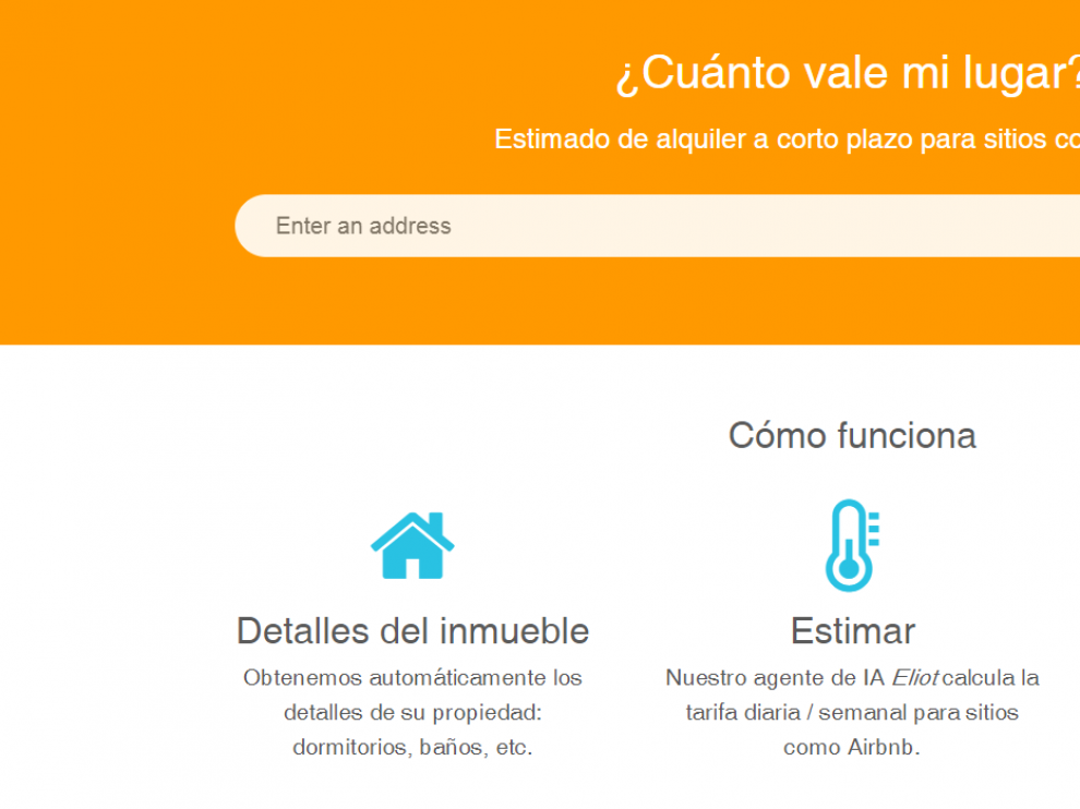 Página principal de www.eliotandme.com/estimator