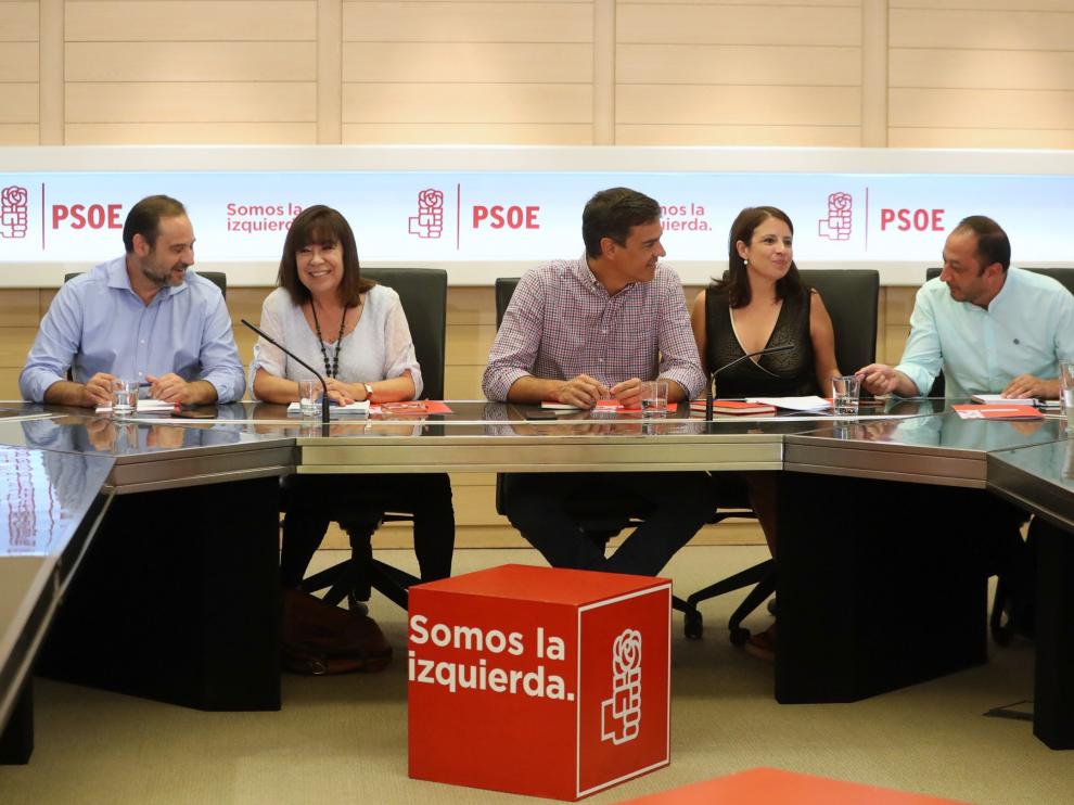 Reunión de la Comisión Permanente y de la dirección del Grupo Parlamentario Socialista
