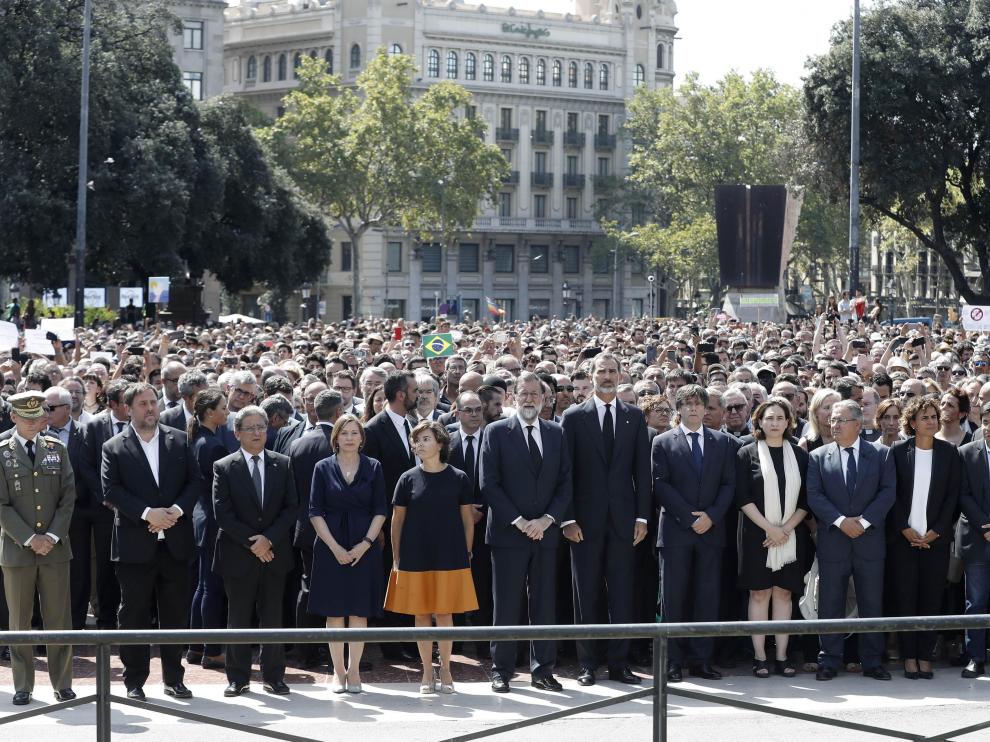 Minuto de silencio por las víctimas de Barcelona vivido la semana pasada en la ciudad Condal
