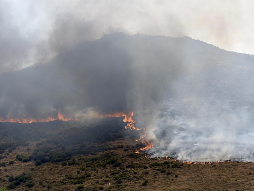 Una foto de archivo del incendio que se produjo en la provincia de León.