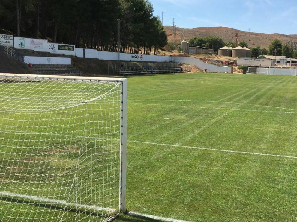 Campo de La Dehesilla de Morata de Jalón, donde este miércoles a las 19.00 juega el Real Zaragoza el partido de las peñas.