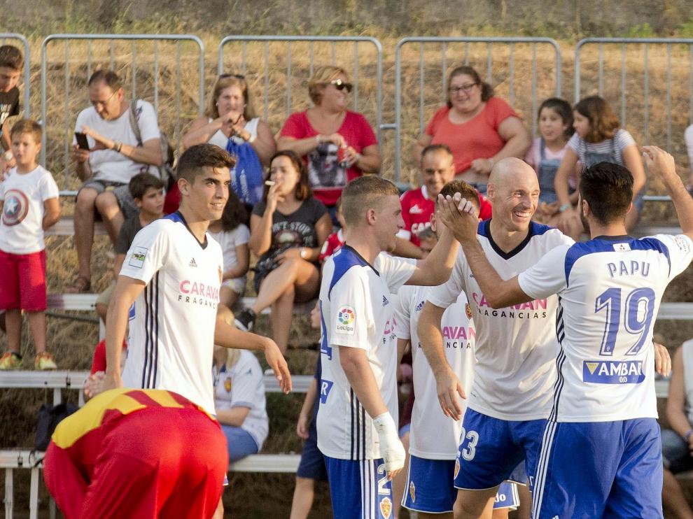 Empate entre el Real Zaragoza y el Morata en el partido de las peñas