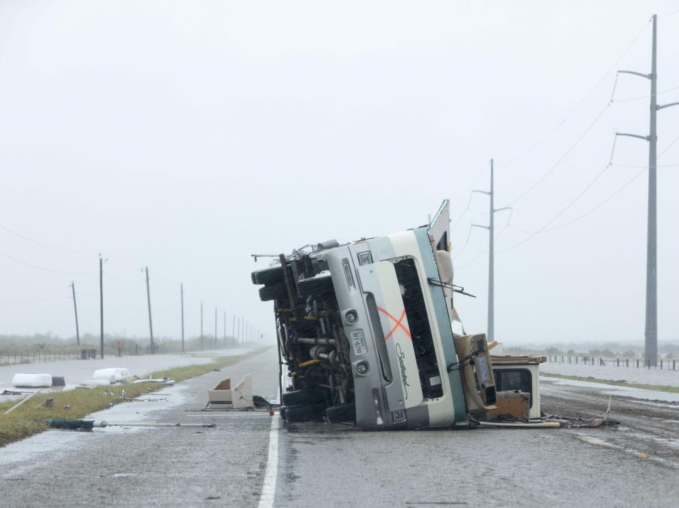 El huracán Harvey, a su paso por Texas.