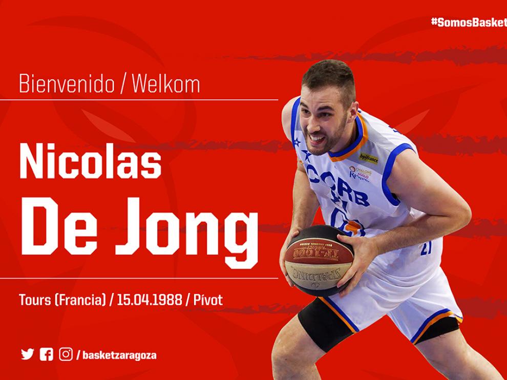 Nicolas de Jong, nuevo jugador del Tecnyconta Zaragoza.