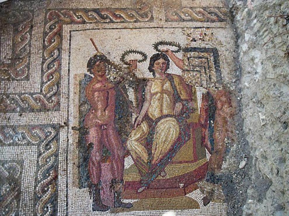 Uno de los mosaicos de la villa de La Malena.