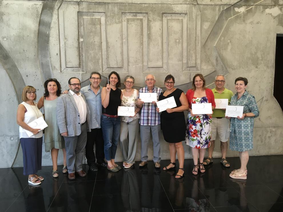 Participantes y asistentes a la presentación de 'El niño de luz de plata', en el Centro de Historia de Zaragoza.