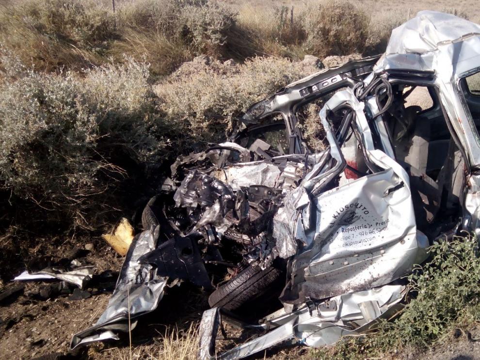 Accidente en la N-II a la altura de Pina de Ebro.