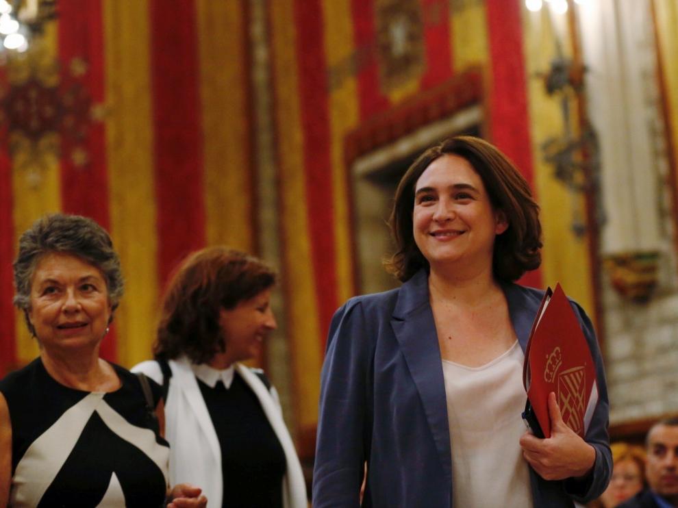 La alcaldesa de Barcelona, Ada Colau, este jueves