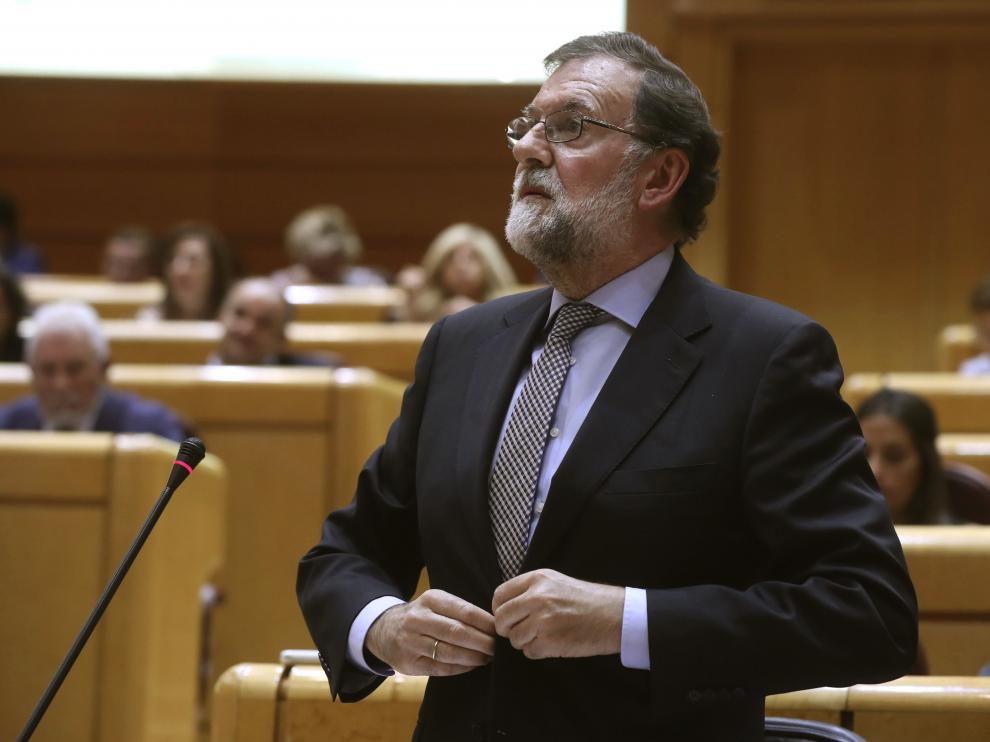 Mariano Rajoy, en la sesión de control al Gobierno del Senado.