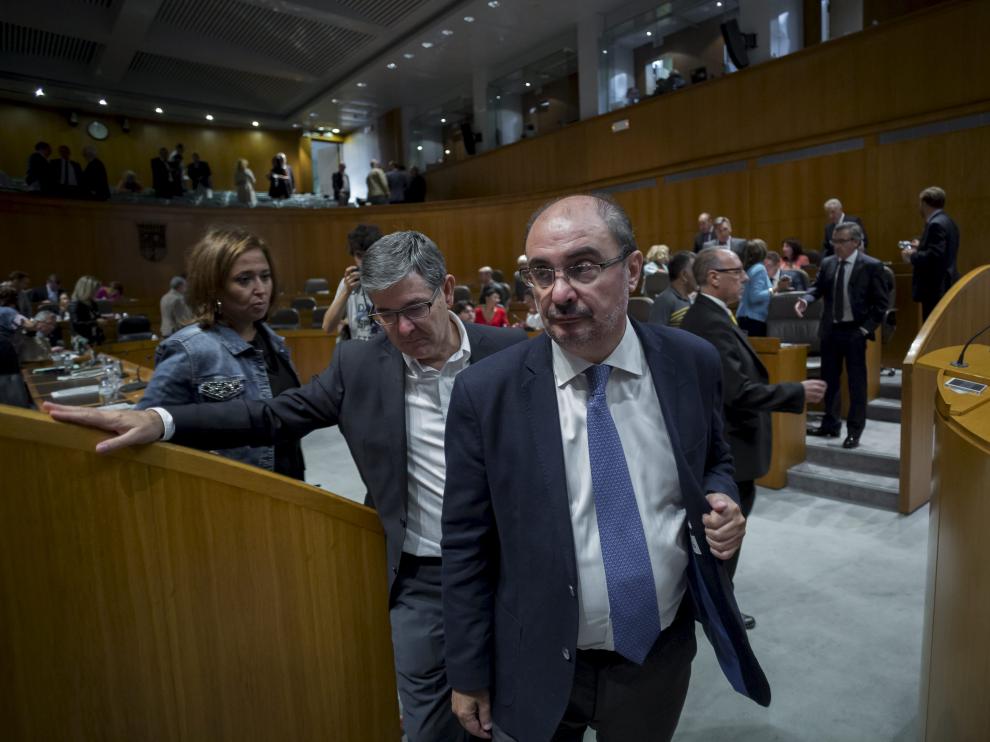 Lambán, en el debate sobre el estado de la Comunidad.