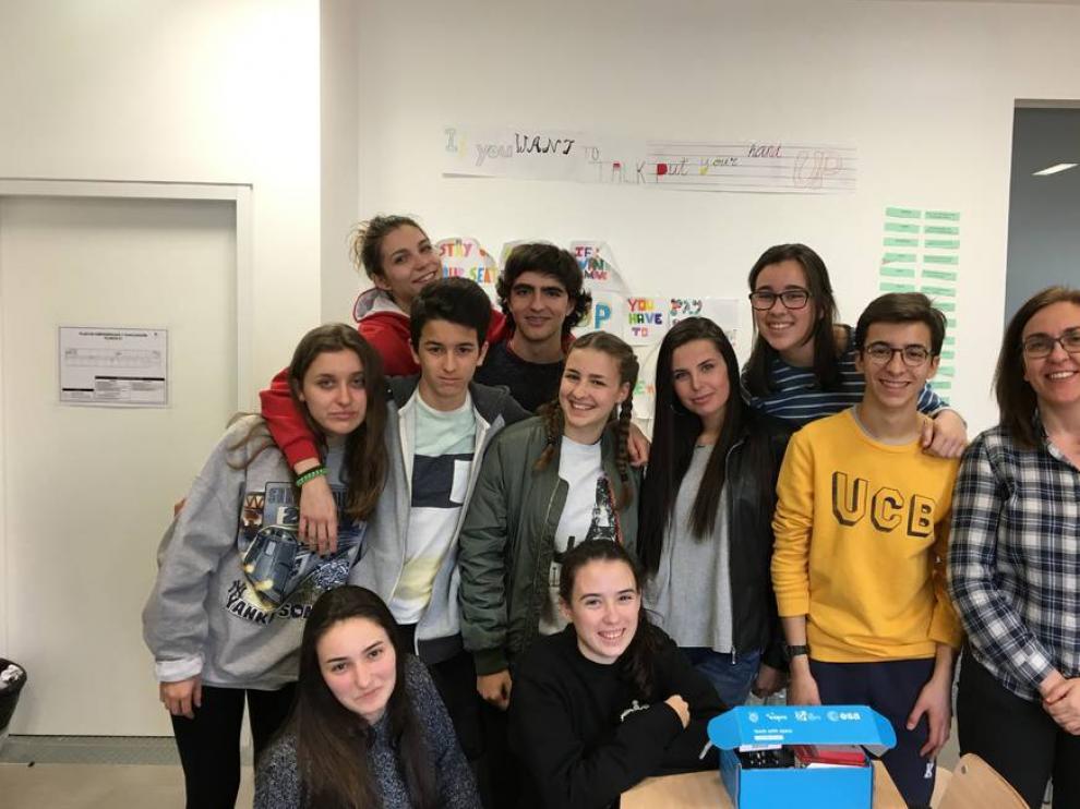 Aumnos del IES Valdespartera que participaron el curso pasado en un proyecto con la Agencia Espacial Europea