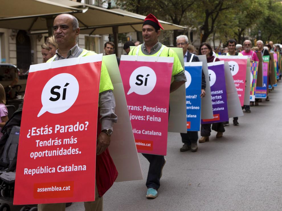 Celebración de un acto de la Asamblea Nacional Catalana