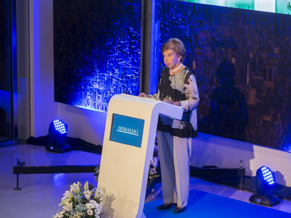 Pilar de Yarza, durante su intervención en la gala de los Premios HERALDO 2017.