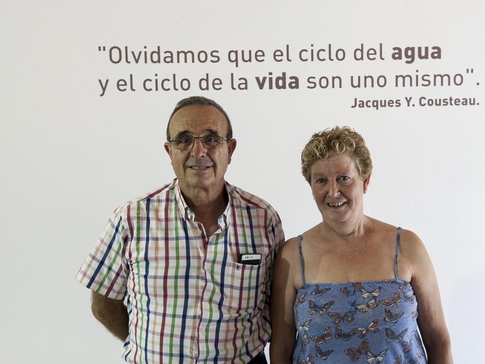 Joaquín Arnal y Miguela Sanz, en el Museo del Molino Bajo.