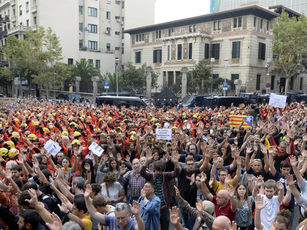 Una imagen de la jornada de huelga en Cataluña el pasado 3 de octubre.