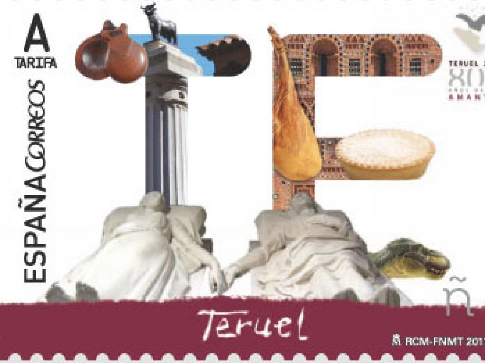 El sello dedicado a Teruel