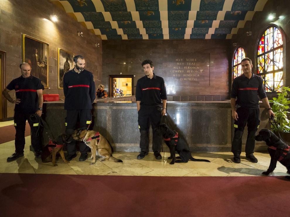 Nueva unidad canina de Bomberos de Zaragoza
