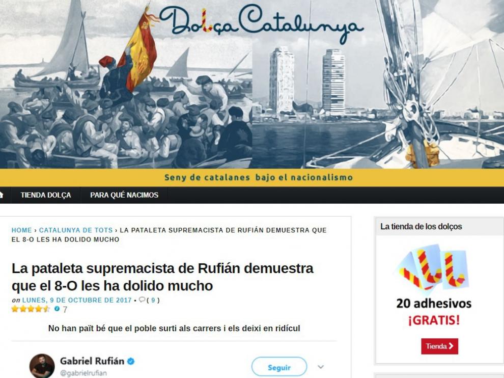 Dolça Catalunya, la web de humor que triunfa entre los no independentistas.