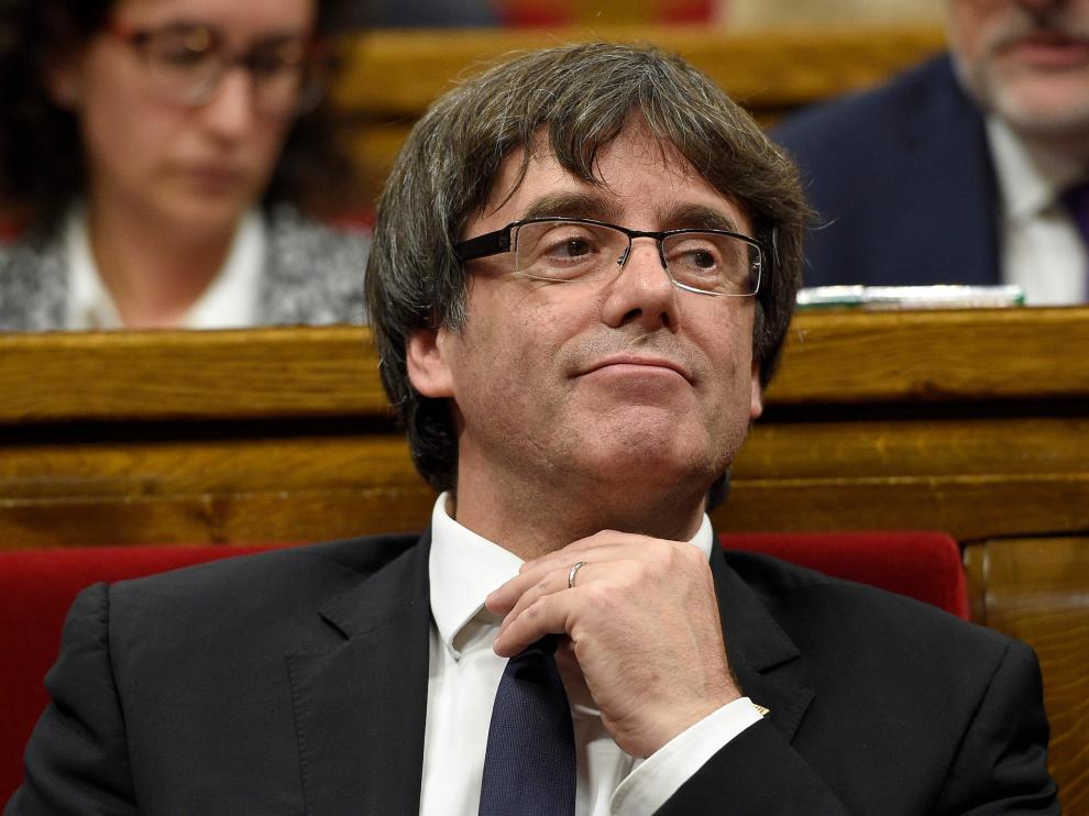 Declaración de Puigdemont ante el Parlamento de Cataluña