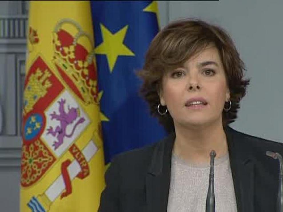 La vicepresidenta del Gobierno, Soraya Sáenz de Santamaría.