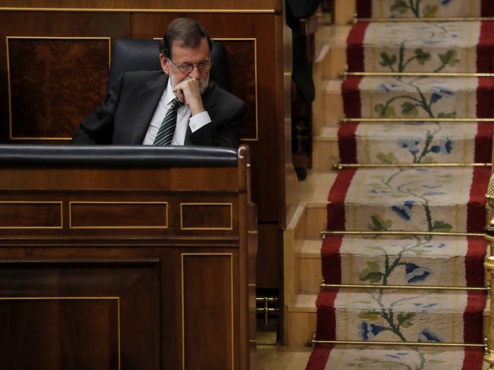 Mariano Rajoy, en la sesión del Congreso de este miércoles