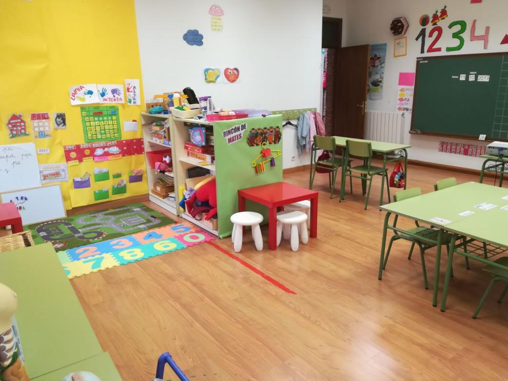 Aula de Used, del CRA Cerro de Santa Cruz, con un gran porcentaje de interinos.