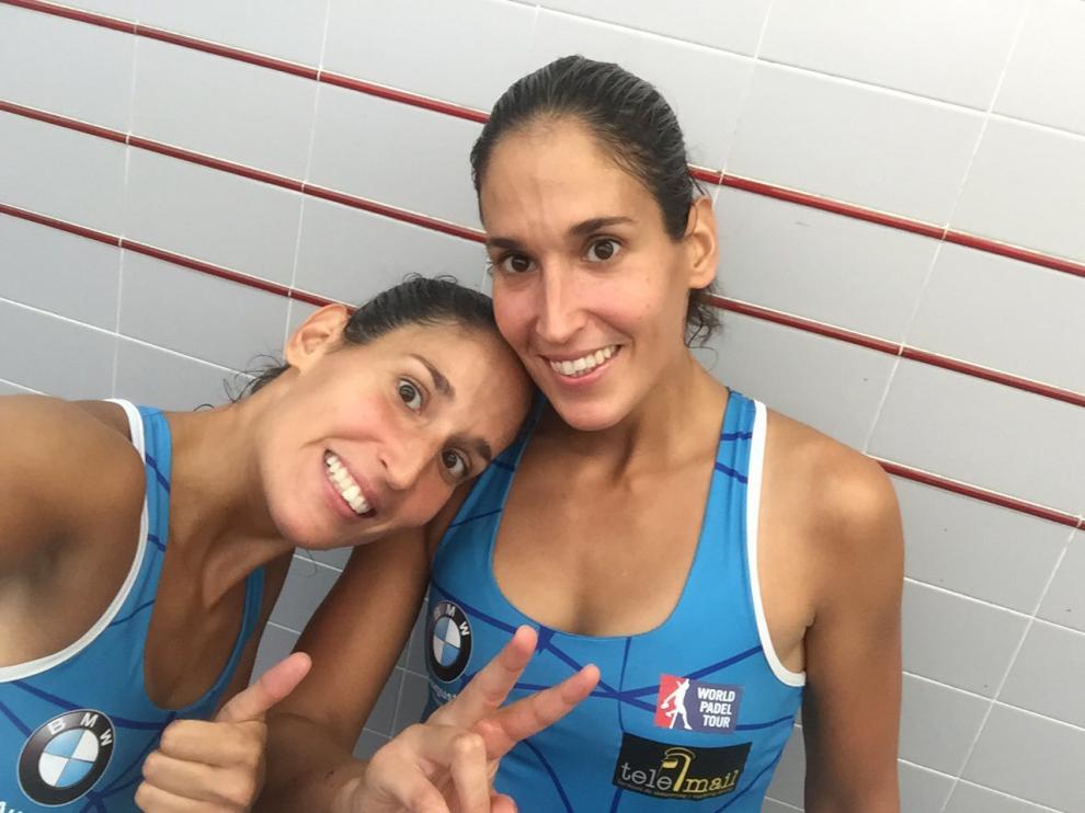 Mapi y Majo Sánchez Alayeto ejercen de anfitrionas en el Estrella Damm Zaragoza Open 2017.