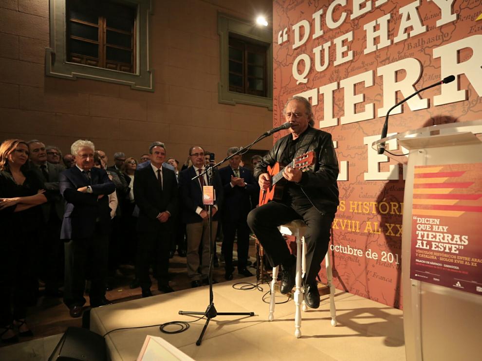 Serrat, durante la presentación de la exposición