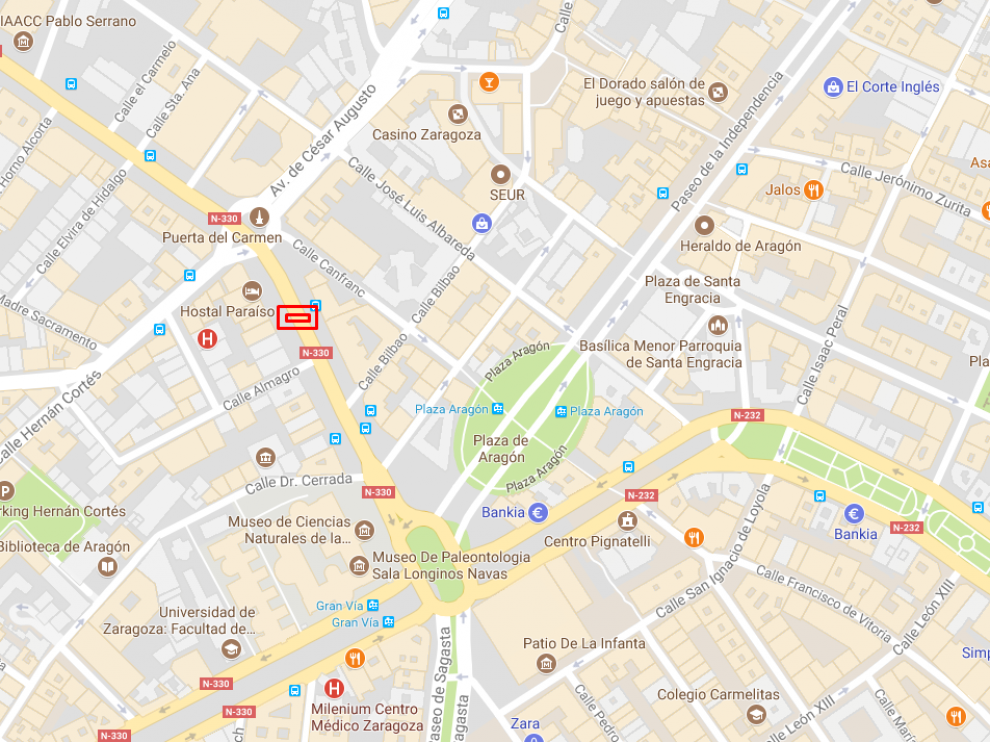 El accidente se produjo este martes en el paseo de Pamplona