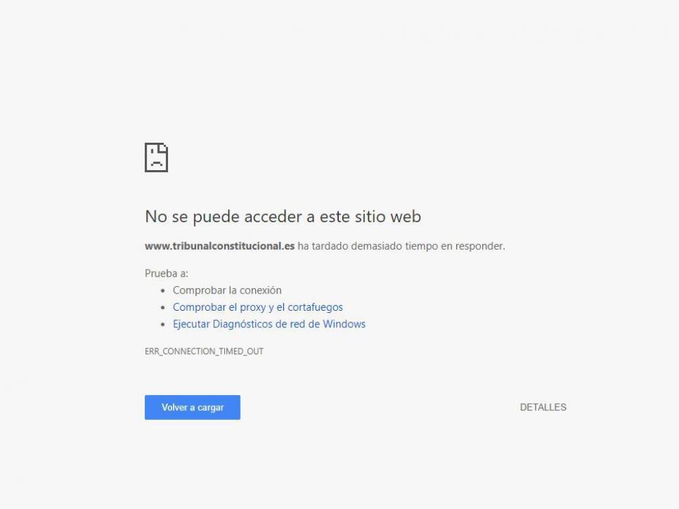 Imagen de la web del Tribunal Constitucional