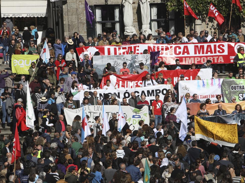 Marcha contra los incendios en Galicia